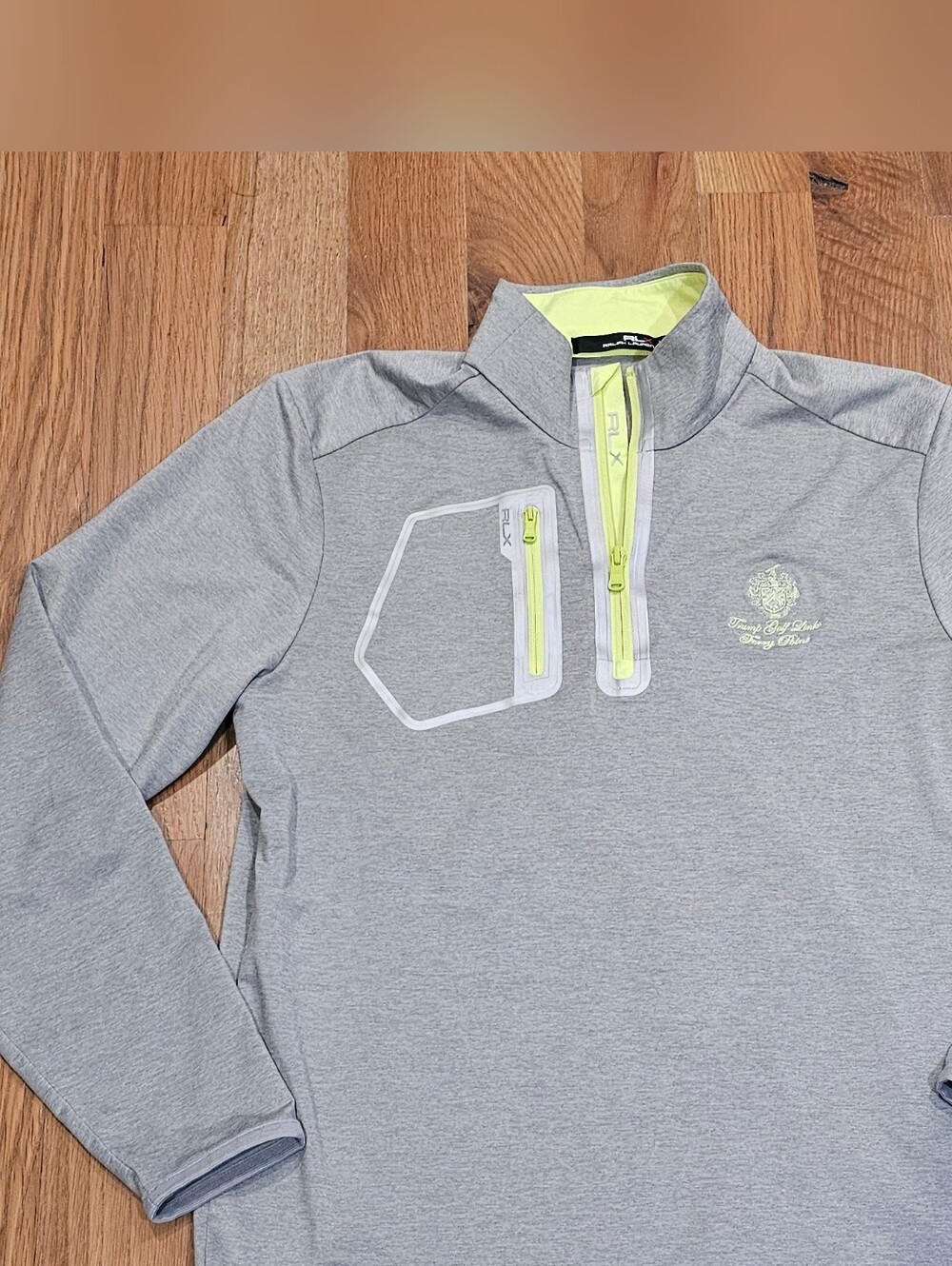 RLX Ralph Lauren Trump Golf Links Ferry Point Quarter Zip Pullover Mens M